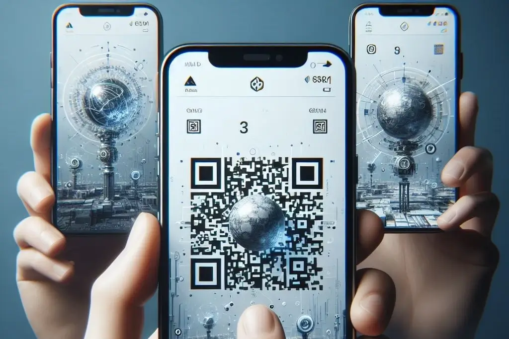 phone with qr code 